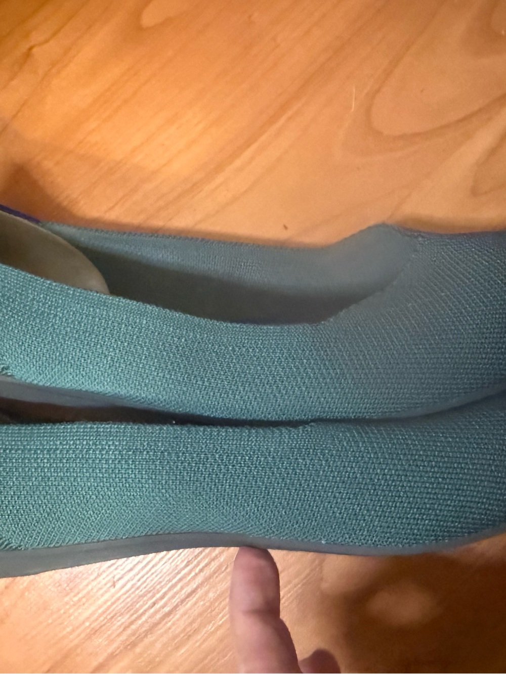 Rothy's Women's Pointed Toe Knit Slip-On Flats Comfort Green/Blue US 10.5 - Picture 5 of 9
